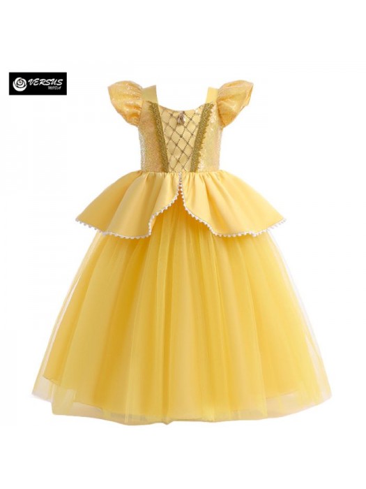 Bella Vestito Carnevale Maschera Belle Pailettes Cosplay Girl Dress BELLA010